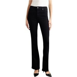 Frame Le Mini Coated Boot Black Stretch High Rise Pants SZ 28 New